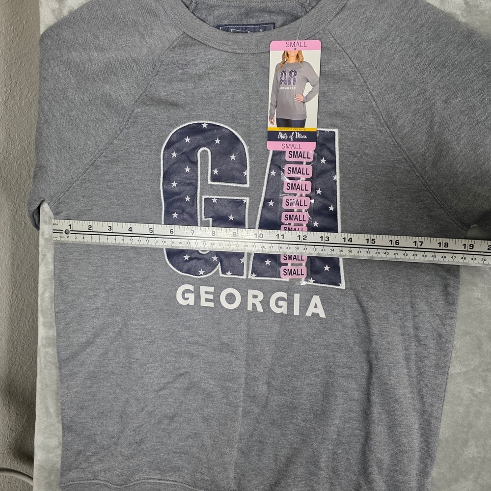Georgia GA Star‎ Print Crew Neck Sweatshirt Pullover, Women's Size Small - Picture 9 of 11